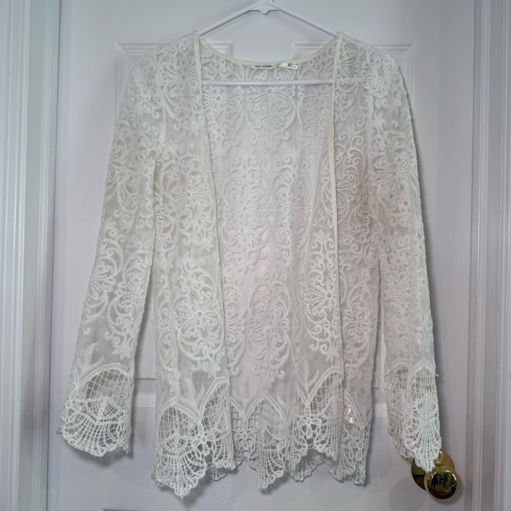 Blu Pepper Lace Open Top Size S